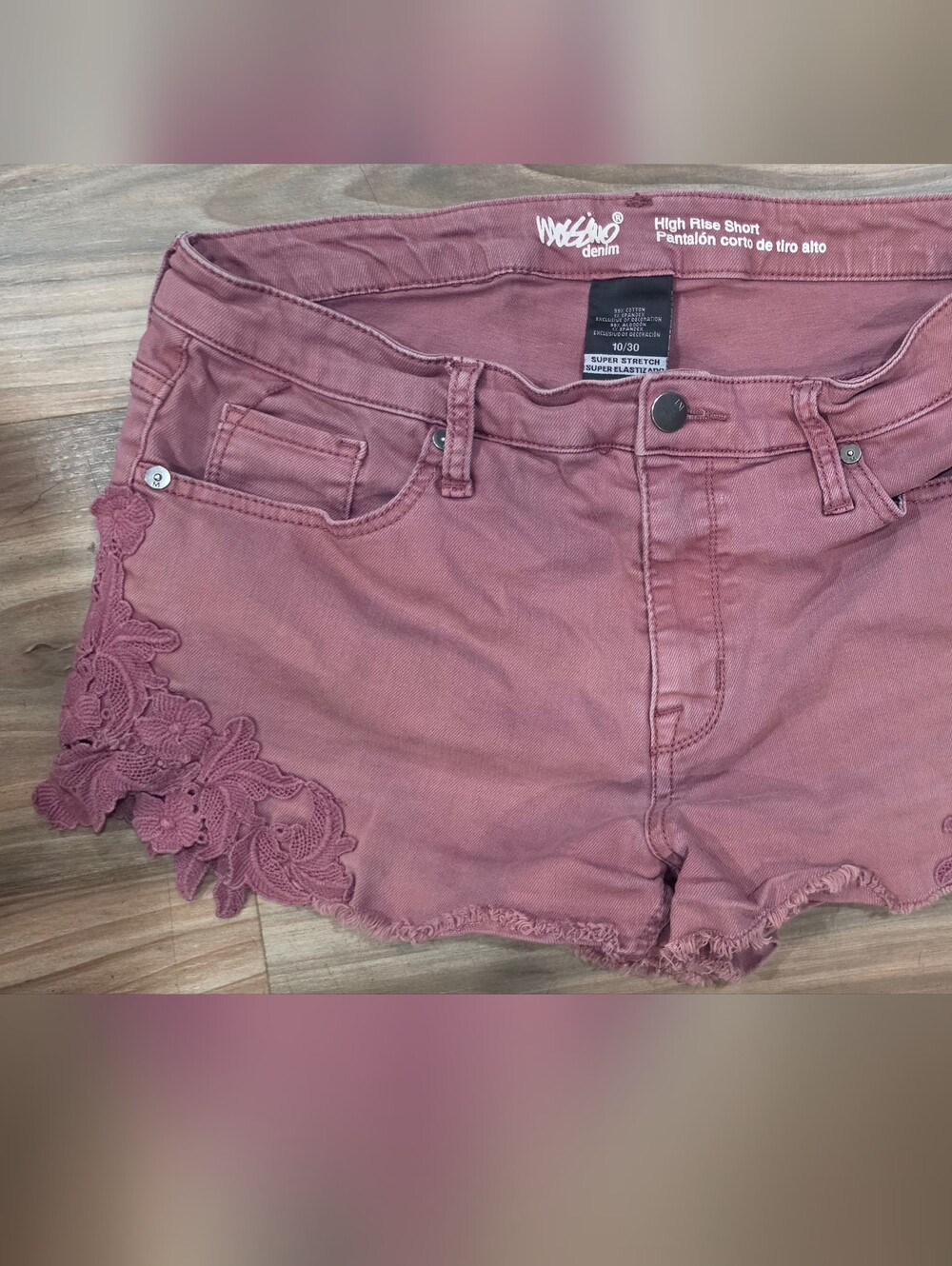 Floral Lace Side Detail sz 10 Mossimo High Rise Shorts